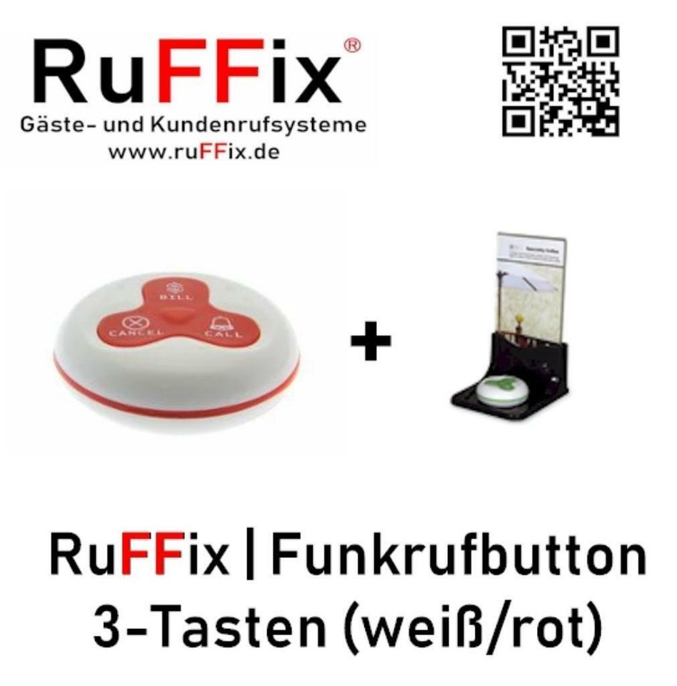 RuFFix ® das Original | Kundenruf System | 10x Funkbutton in Köln
