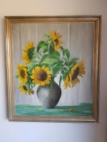 Öl Gemälde, Sonnenblumen, KW.Funk Hessen - Usingen Vorschau
