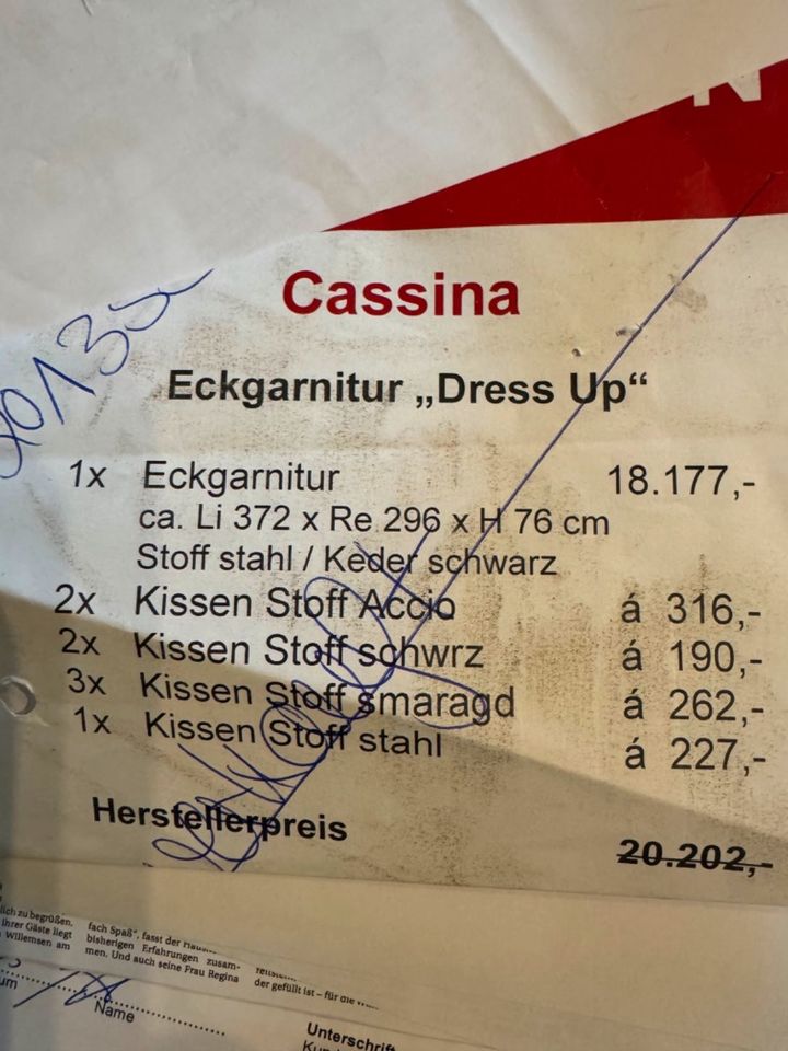 Eckgarnitur Cassina Dress Up „Ausstellungsstück“ statt 20.202 € in Duisburg