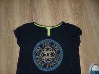 Street One Knoten T-Shirt Printshirt Gr. 40 dunkelblau Brandenburg - Wandlitz Vorschau