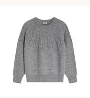 CLOSED Pullover aus Baby Alpaka Mix  mit Zopfmuster grau XS/S Niedersachsen - Norden Vorschau