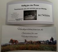 2x Gutschein für eine Huskyerlebnistour in 21772 (Wert 178€) Schleswig-Holstein - Mildstedt Vorschau