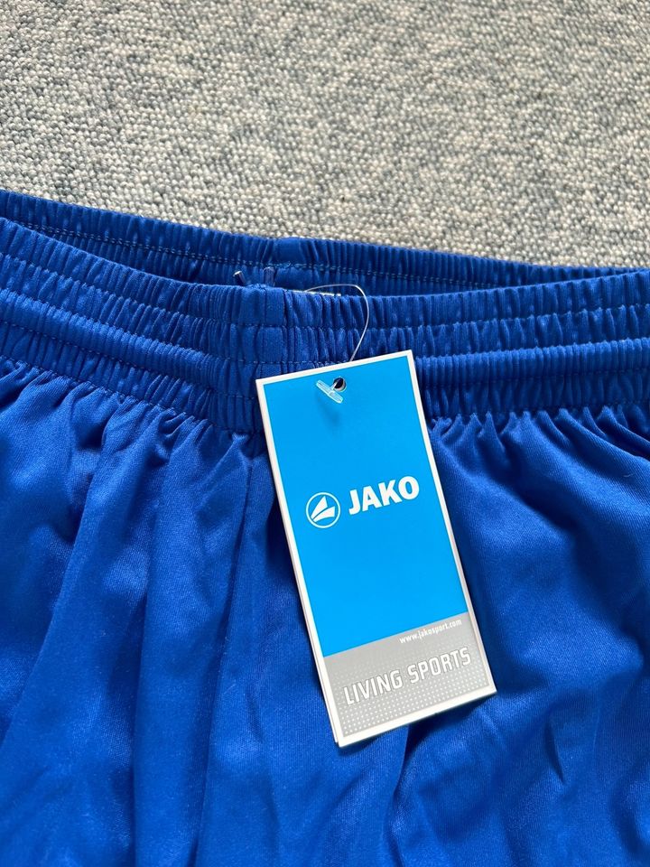 JAKO Sporthose kurz Blau Kinder 9-10Y Gr. 140 NEU mit Etikett in Düsseldorf