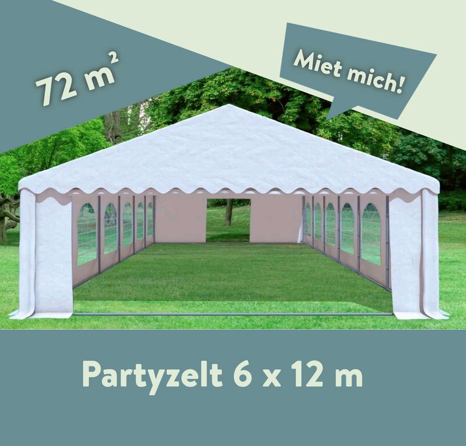 Partyzelt 6 x 12 m zu vermieten in Vellberg