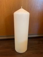 Stumpenkerze Kerze groß weiß Elfbeinfarben 30cm x 10cm Baden-Württemberg - Gerlingen Vorschau