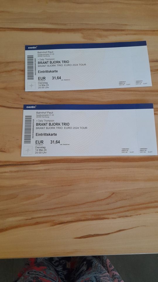 2x Eventim Tickets 14.05.2024 Hamburg Brant Bjork Trio in Wismar