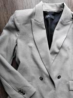 Long Blazer Zara Kleid L 40 grau neuwertig Struktur Gold Hessen - Runkel Vorschau