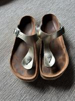 Birkenstock Gizeh Sandalen Zehenschuhe Gold silber Leder Gr.37 Rheinland-Pfalz - Contwig Vorschau