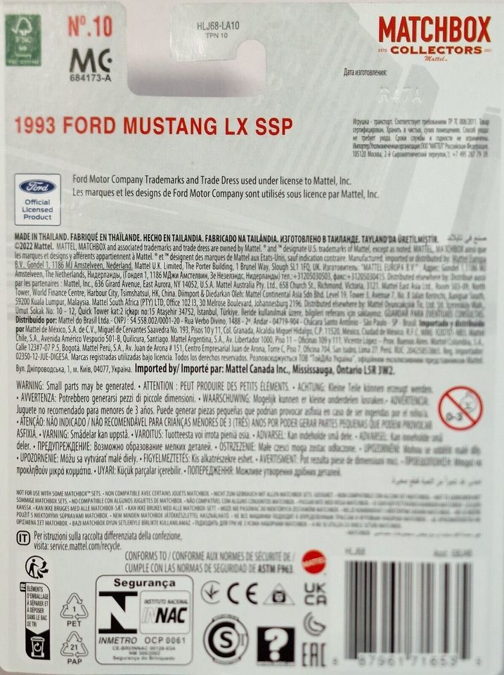 MATCHBOX COLLECTORS 2023 ´93 FORD MUSTANG LX SSP SPECIAL EDITION in Rödental