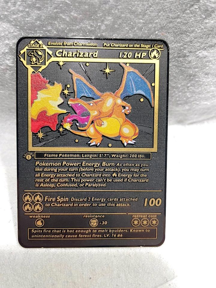 Pokemon Metall Karte Vintage Retro Charizard Mew Mewtwo Pikachu in München