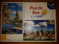 Puzzle Box 2 x 1000 Teile Eiffelturm und Manhattan Kreis Pinneberg - Elmshorn Vorschau