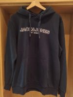 Jack Jones Hoodie dunkelblau mit Print Gr. XL TOP! Thüringen - Geratal Vorschau