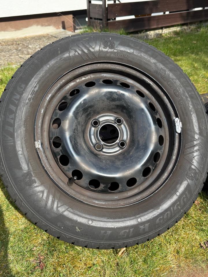 Satz Sommerreifen auf Stahlfelge, 195/65 R15, Renault Megane 2 in Konradsreuth