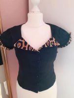 Collectif Gr L Rockabilly Leo Top Schwarz Niedersachsen - Scholen Vorschau