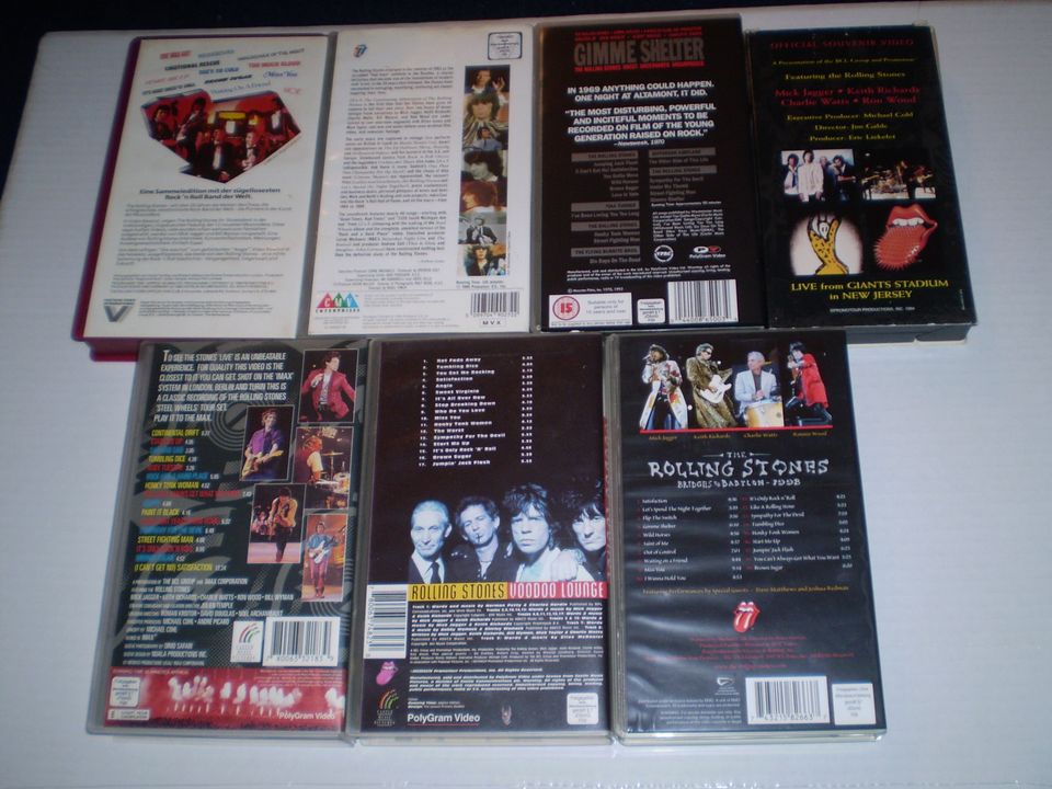 Rolling Stones 7 Videokassetten Voodoo Lounge VHS in Neumünster