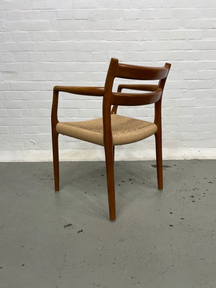 Armlehnenstuhl Stuhl Chair neu geflochten mit Papierkordel Niels Möller Teak Teakholz danish Design mid Century Vintage Stühle Esszimmerstühle in Berlin