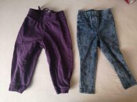 2 Hosen blaue Jeggings und Jogginghose lila Gr 86 Nordrhein-Westfalen - Versmold Vorschau