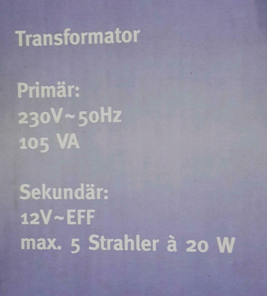 Einbaustrahler Set  5 Strahler mit Trafo in Originalverpackung in Steißlingen