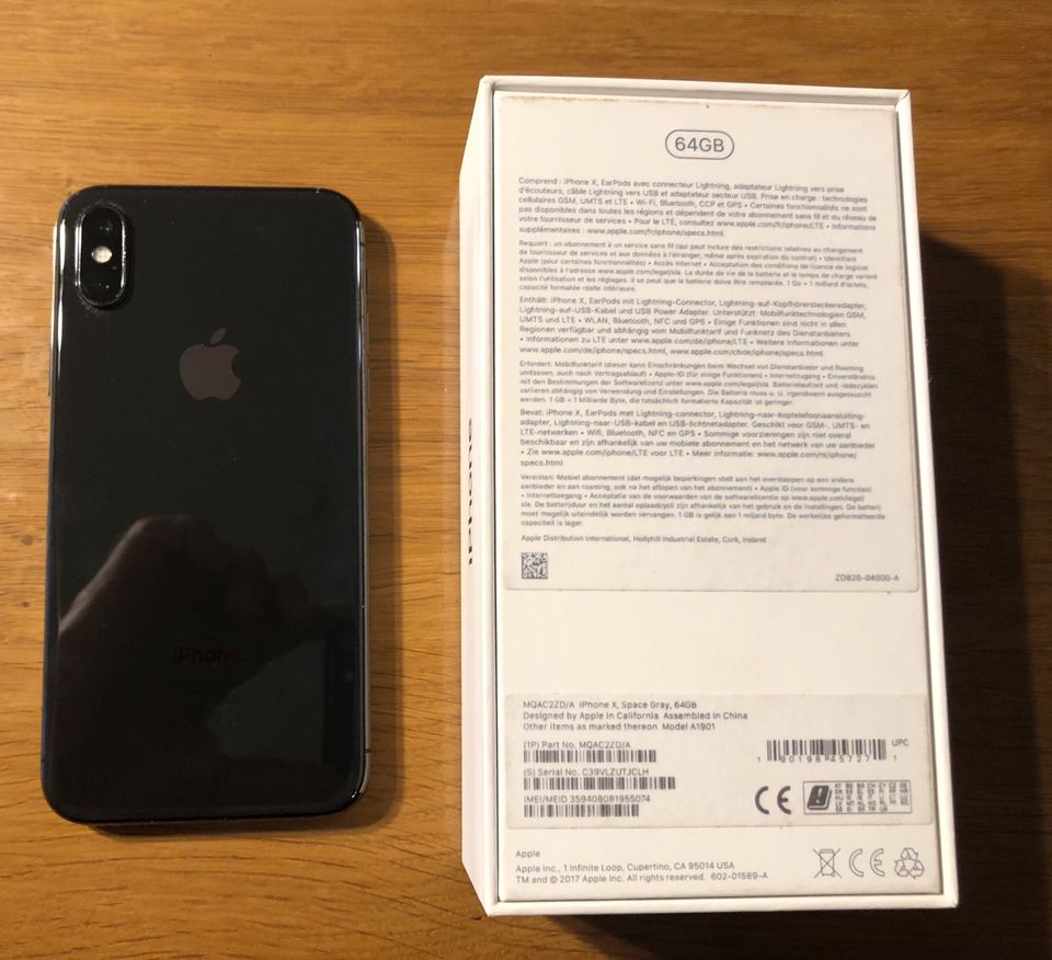 iPhone 10 (X), 64 GB, black, 2017, Smartphone, in Pörnbach