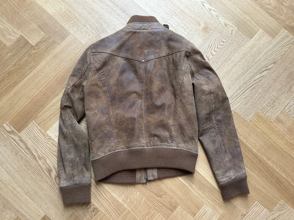 Lederjacke - Wildleder - braun - Vintage in Berlin