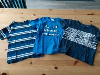Gr 104 t-shirt Streifen blau uni topolino spruch Darß - Zingst Vorschau