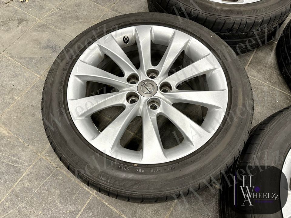 SELTEN ➡️ 18 ZOLL Opel Insignia-A ORIGINAL Alufelgen RDKS Sensor Sommerräder ➡️ Silber Alufelgen 5x120 ET42 ➡️ 245/45 R18 Sommerreifen Reifen Sommer Bridgestone - Seltenes Felgendesign 13378685 OP075 in Bünde