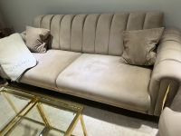 Couchgarnitur Sofa Couch beige Creme Taupe  3 3 1 Nordrhein-Westfalen - Herten Vorschau