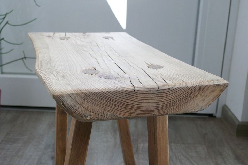 Alter Schemel 46cm Hocker Bauernschemel Weichholz Holzbank in Bad Reichenhall