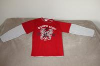 Langarmshirt, Yigga rot-weiß Gr. 140, OLYMPIC SPIRIT Nordrhein-Westfalen - Beckum Vorschau