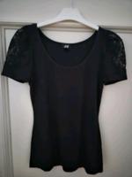 T-Shirt H&M S Spitze schwarz Damen Top Shirt Hessen - Bad Arolsen Vorschau