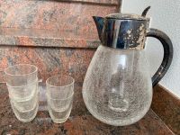 Vintage Karaffe kalte Ente craquele Glas, Versilbert Saarland - St. Ingbert Vorschau