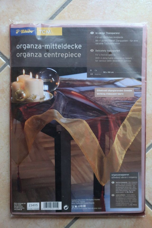 Organza Mitteldecke 90x90 cm *NEU* in Mühlhausen