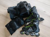 K2 Freedom M Inline Skates Gr. 42 schwarz/grün + Tasche + Schoner Niedersachsen - Bad Bederkesa Vorschau