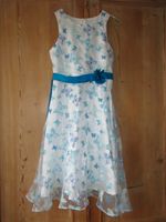 Festliches Kleid Mädchenkleid weiß/blau Größe 164 Nordrhein-Westfalen - Hünxe Vorschau