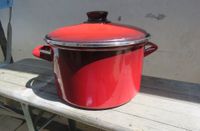 Vintage BEKO Emaille Kochtopf Topf & Deckel 17cm rot Nordrhein-Westfalen - Leverkusen Vorschau