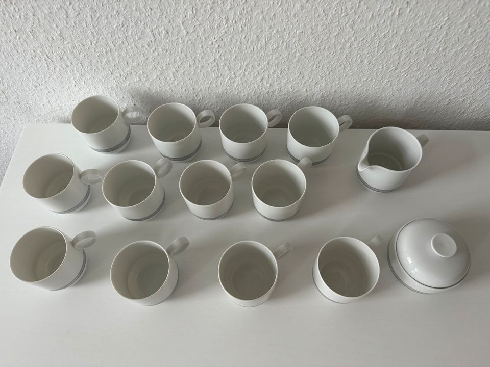 Rosenthal Duo Poetic Porzellan Platinrand Platin Kaffeegeschirr in Bremen