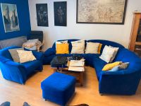 Couchgarnitur mit Sessel und Hocker - blau Rheinland-Pfalz - Worms Vorschau