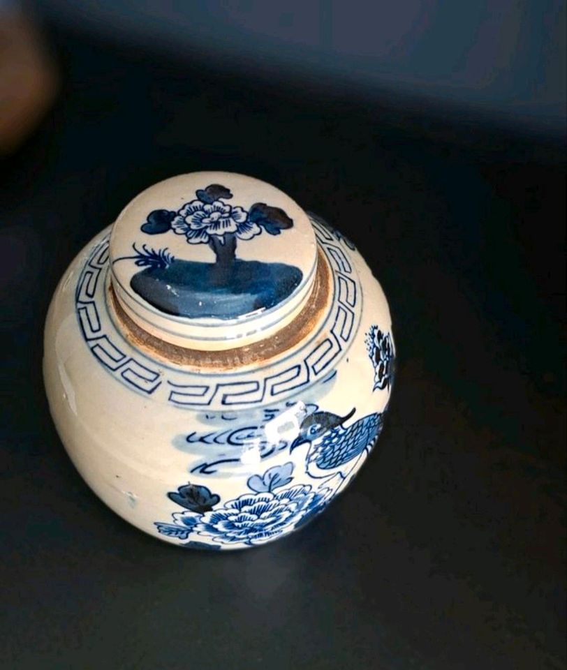 Antik Chinesische Ginger Jar, Vase mit Deckel in Hohenahr