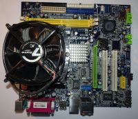 PC Mainboard mit CPU+Lüfter Intel Core2 4300/1.80 GHz Niedersachsen - Ganderkesee Vorschau