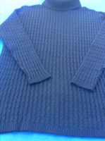 Rolli Pullover Rollkragen Zopfmuster blau m. Wolle Schal Bayern - Röthenbach Vorschau