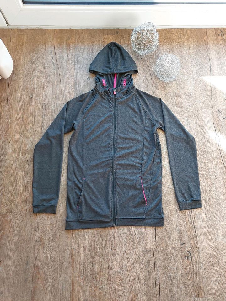 C&A Trainingsjacke 170/176  S 36/38 anthrazit rosa Runming Fitnes in Neukirchen