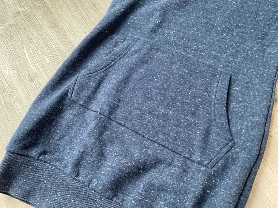 SUPERDRY Hoodie Kleid Longshirt blau-meliert Gr. S neuwertig in Lütjenburg