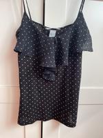Top Träger Top H&M Gr. XS schwarz mit Punkten Sachsen - Burkhardtsdorf Vorschau
