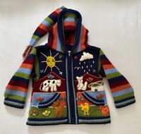 Wunderschöne bunte Strickjacke mit Tieren 86/92 Stuttgart - Stuttgart-Nord Vorschau