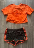 Adidas Set Sport Shirt shorts Hose gr. 38 orange schwarz Nordrhein-Westfalen - Erkrath Vorschau