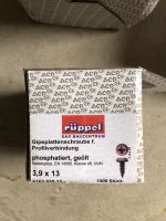 Gipsplattenschraube f Profilverbindung 3,9x13 ca 1000 Stück Hessen - Hanau Vorschau