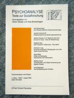 PSYCHOANALYSE und Körper Texte zur Sozialforschung Heft 6, 2000 Bremen - Hemelingen Vorschau