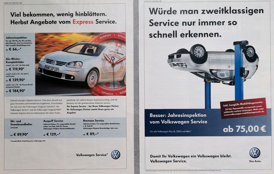 VW Golf 5 V Reklame Berichte GTI 1,6 2,0 GT TDI FSI Tuning Goal in Hanau