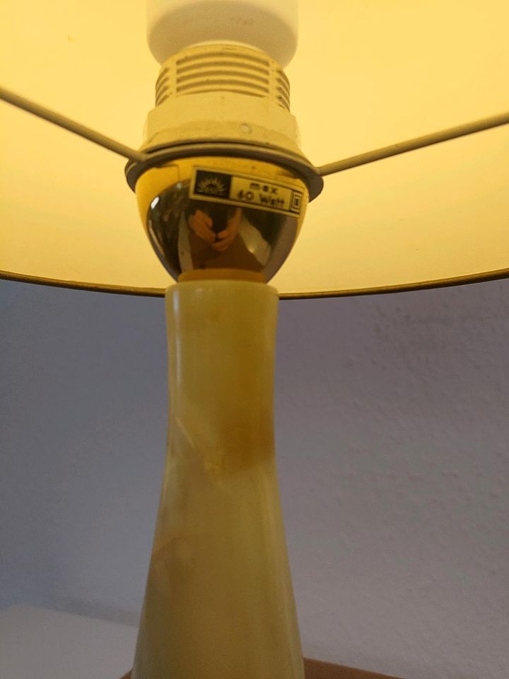 Antike Onyx-Marmor Tischlampe Beistelllampe Konsolen-Lampe in Bonn