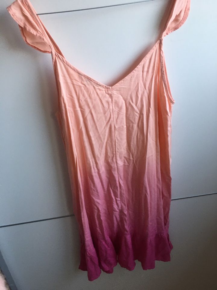 Kleid c&a Farbverlauf ombre Knopfleiste Gr 40 Rüschen pink in Herne